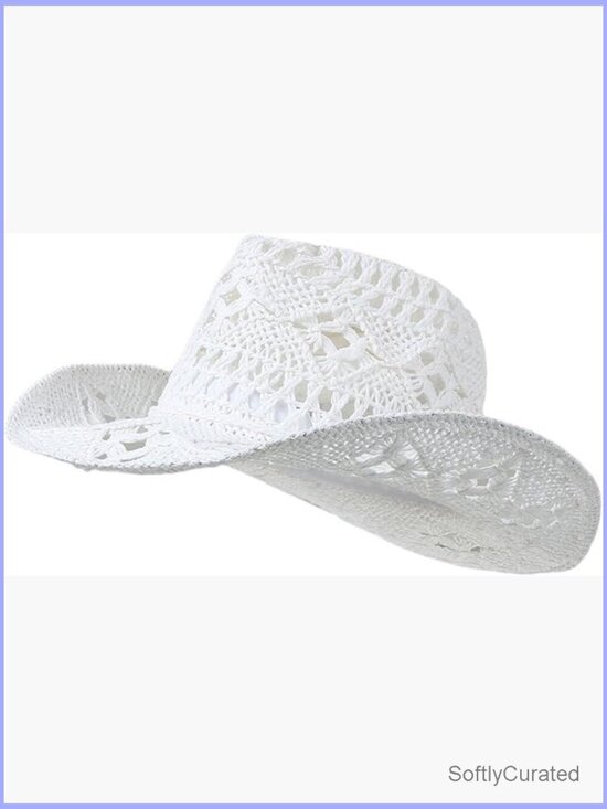 Summer Straw Cowboy Hat Roll Up Wide Brim with Chin Strap main image 6